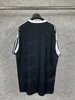 xinxinbuy Hommes designer Tee t-shirt 23ss paris Lettres lambrissées Broderie imprimé rayure manches courtes coton femmes noir blanc gris XS-L