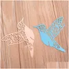 Décoration De Fête 50 Laser Cut Love Bird Forme Verre À Vin Place Cartes Table Marque Nom Tasse En Papier Pour Mariage Drop Delivery Home Garden Dhac2