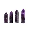 Ability Quartz Pillar Dream Amethyst Crystal Tower Arts Ornament Mineral Healing wands Reiki Natural sixsided Energy stone Transport gas