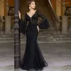 Casual Dresses Vintage Elegant Lace Up Goth Retro Party Women Gothic Punk Dress Long Flare Sleeve Sexy Black Mesh Sawing