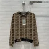Повседневные платья Дизайнер Полный буквы вязаные T Рубашки для женщин бренд -свитеры Пултров