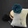 Decoratieve bloemen 5Pieces/veel handgemaakte mode bruiloft knopgat corsage feest prom man bruidegom boutonniere heren pak pin broche rose