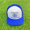 Monaco Limited Letters Brodery Rhude Baseball Cap Men Women Wide Brim Blue Mesh Cutout Breattable Hat Justerbar