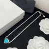 Дизайнерское подвесное ожерелье Пара длинная цепь синие титановые стальные ожерелья набора браслетов