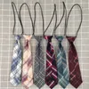 Bow Ties Lazy Women Plaid Neck Tie Girls Japanese Style For Jk Uniform Söt slips skoltillbehörsbåge