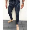 Pantalons pour hommes Hommes Casual Rayé Social Jogger Sports Fitness Pantalons de survêtement Pantalons longs Mâle Streetwear Mode Respirant Tout-match