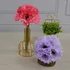 Dekorativa blommor Artificical 6head Autumn Gerbera Bouquet Silk Flower for Home Living Room Decoration Wedding Arrangement