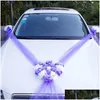 Decorazione per feste Auto per matrimoni Fiore Rosa finta San Valentino Centrotavola a forma di cuore Casa Leggero Fai da te Seta artificiale Goccia Deliv Dhjms