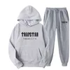 Träningsoveraller för män i Trapstar Cotton Hoodie Set Träningsoverall Herr Enfärgad kostym Casual Cotton Coat Vår Höst Streetwear Sweaterbyxa Kläder 230113