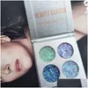 Beauté Ombre À Paupières Vitrée 4 Couleurs Palette De Fard À Paupières Mat Diamant Paillettes Déjoué Dans Un Ensemble De Maquillage Blush Pour Dh78U