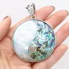 Pendant Necklaces Natural Mother Of Pearl Shell Pendants Crack Splicing Abalone Charms For Jewelry Making DIY Necklace Gift 50x50mm