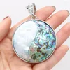 Hanger kettingen Natuurlijke parelmoer Shell Hangers Crack Splicing Abalone Charms For Sieraden maken DIY ketting cadeau 50x50mm