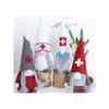 Party Favor Doctors Nurses Santa Faceless Dolls Juldekoration Funnlig stilförsörjning CLERN Kids Presents Drop Delivery Home Gar Dhjvq