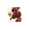 Abbigliamento per cani 16 colori Collare per cravatta per animali Accessori per fiori Decorazione Forniture Colore puro Bowknot Cravatta Consegna a goccia Giardino domestico Dh1H5