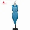 Vêtements de scène robe de danse latine femmes compétition Flamengo Rumba Chacha gland Costume jupe personnalisée adulte enfants pratique