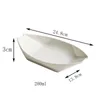 Tallrikar Creative Boat Shape Dinner Advanced Restaurant El Feature Table Solid Solid Color Personlighet Dessert Sushi Plate Tray