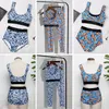 Kvinnors designer Swimsuit Bras set med bokst￤ver Summer Breattable 2 Piece Beach Suit For Women Backless Brand Bathing Suit