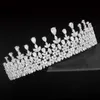 عتيقة الزفاف الكريستال Tiaras و Crowns للعروس الفضة اللون Daedems عصابات العائلة إكسسوارات شعر الزفاف هدية المجوهرات