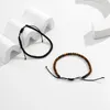 IngeSight.Z 2 pièces ensemble de bracelets de cheville réglables en pierre d'oeil de tigre pour hommes simples petites perles naturelles Bracelet tressé sur la jambe 2023