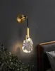 Wall Lamps Copper Lamp Luxury Bedroom Bedside Living Room Background Sofa Light Villa Model Crystal Decorative