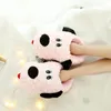 Slippers Autumn/Winter Women Cotton Woman Soft Plush Cartoon Dog Warm Indoor Non-Slip Ladies