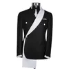 Tuxedos de mariage, nouveau Design, ensemble de costume Patchwork bicolore pour fête d'affaires, veste et pantalon de bal, printemps 2023