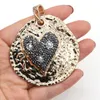 Pendant Necklaces Charms Metal Necklace Antique Golden-plated Jewelry Heart Shape For Trendy Women Men Gift