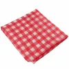 Tala de mesa de mesa Toel de mesa de plástico Piquenique ao ar livre Capas de xadrez vermelho capa de festa descartável Retângulo Desk -impermeabilizada