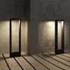 Rasenlampen 30CM/60CM Outdoor Garten Landschaft Lichter Aluminium Villa Hinterhof Weg Post Lampe Hof Terrasse Straße Poller