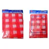 Table Cloth Plastic Tablecloths Outdoor Picnic Red Plaid Covers Disposable Party Cover Rectangle Desk Waterproof