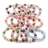 Bracelet 10/Pcs Mixed Color Beaded Bracelet Fashion Women Shiny Wholesale Jewelry