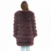 Frauenfell Faux natürlicher echter Mantel Winterjacke Weste Mädchen Leder Mode