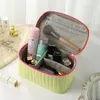 Sacs de rangement Sweet Couleur portable Femmes Cosmetics Maquillage Toilet de voyage Boîtes d'organisateur Boîtes à fermeture éclair Bénéchat