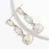 Boucles d'oreilles pendantes en cristal, 3 couleurs, haute qualité, bijoux tendance, cadeaux d'anniversaire pour femmes, accessoires de Collection, lustre