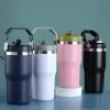 The Iceelow Flip Straw Tumbler 20 OZ 30 Oz 40 oz Bouteille thermos en acier inoxydable Bouteilles d'eau à isolation sous vide à double paroi