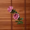 Flores decorativas 10pcs/lote europeu 3 cabeças peony artificial wedbing flor wall home jardim de seda rosa grinaldas de grinaldas falsas