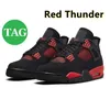 With Box 4 Basketbalschoenen Heren Dames 4s Black Cat Red Cement Military Black Thunder Midnight Navy University Blue Heren Trainers Sport Sneakers