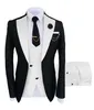 Мужские костюмы Blazers Costume Homme Clothing Luxury Party Stage Suit Suit Groomsmen Регулярно подходит для подгонки Tuxedo 3 Peice Set JacketTrouserSvest 230114