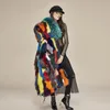 Peles feminino Inverno luxuoso Liyan Tong Dongyu Zhou com o mesmo casaco de casaco Parker. Faux