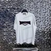 Xinxinbuy Men Designer Tee T Shirt 23ss Paris Destrowed Red Letters Embroidery Print Stripe Stripe Stripe cotton wash Black Gray xs-l