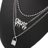 Pendentif Colliers Multicouche Mode Brut Collier En Acier Inoxydable Hip-Hop Charme Street Boy Collier Ras Du Cou Rock Rapper Bijoux