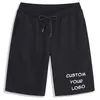 Shorts masculinos calças calças casuais esportes curtos calças de calça de praia com estampa de bolso personalizada seu design logomen's