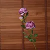 الزهور الزخرفية 10pcs/الكثير الأوروبية 3 رؤساء الفاوانيا الزفاف الاصطناعي