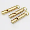 Outdoor Gadgets keychain Handmade Vintage Pure Brass Whistle Party Gift Camping Outdoor Water Sport Rescue Survival Brass whistle
