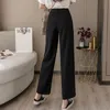 Women's Pants Korean Style Streetwear Women Loose Ankle-Length Female High Waist Casual Black Wide Leg Harajuku Trousers & Capris