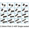 10pcs 2.54mm Single Row Female PCB socket Board Pin Header Connector Strip 2/3/4/6/10/12/16/20/40 sockets Header