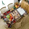 Nappe de table épaissir la nappe de coton créative 3D légumes et fruits vaisselle anti-poussière lavable rectangulaire tissu rond1