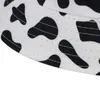 ワイドブリムハットファッションリバーシブルブラックホワイトカウプリントバケツバケツ帽子夏の太陽キャップ