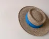 Cappelli a tesa larga 202304-lele Erba salata intrecciata a mano Scava fuori parasole per bambini Cappello Fedora KIDS Jazz Cappello Panama