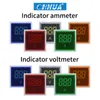 Indikatorljus 22mm LED Square Digital Voltmeter Ammeter Current Meter Voltage Tester AC60-500V 0-100A Lamppilot